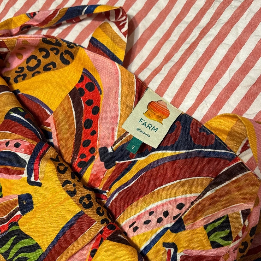FARM Rio Colorful Abstract Midi Dress - Picture 3 of 4